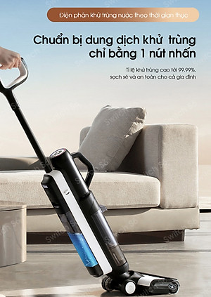 Máy Hút Bụi Lau Sàn Tineco Floor One Switch S6 Hút Bụi Lốc Xoáy, Sấy Khô 70°C Tràn Tràn Viền 2 Cạnh - Hàng Chính Hãng