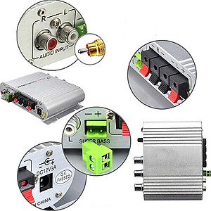 Bộ Âm Ly Mini, Amply Khuếch Đại Âm Thanh 838 - Hàng nhập khẩu