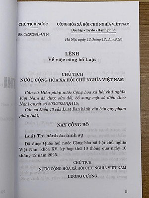 Luật Thi Hành Án Hình Sự (Hiện Hành)