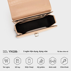 Túi Yuumy ( Thời trang nữ phối khóa trang trí size 18 - Túi đeo chéo da Verein YN186 )