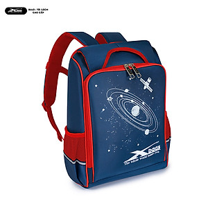 Balo Chống Gù Siêu Nhẹ Cho Bé Tiểu Học Xbags Universe XB3102 Cao Cấp,  Nhiều Ngăn Tiện Dụng, Màu Xanh Phối Đỏ Cá Tính!