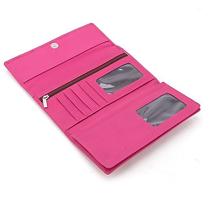 Combo Ví Và Thắt Lưng Nữ Huy Hoàng HT3128-HT5132 (22.5 x 11.5 cm) - Hồng