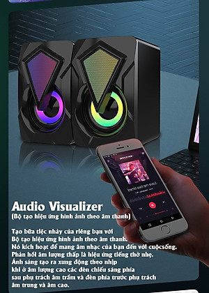 Loa máy tính Game thủ LDK.ai RGB 2.1 LeeFei - Hàng chính hãng