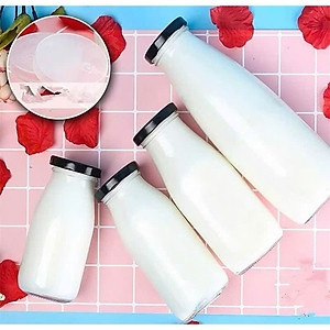 Chai Thủy Tinh Đựng Sữa Hạt, Nước Ép, Trà Sữa - Nắp Thiếc, Nắp Nhôm, Nắp Nhựa 300ml, 500ml - HÀNG CHÍNH HÃNG MINIIN