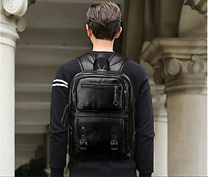 Ba lô da bò nam công suất lớn phong cách châu âu