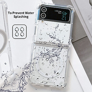 Ốp lưng chống sốc trong suốt hỗ trợ sạc Maqsafe cho Samsung Galaxy Z Flip 3 hiệu Likgus Maqsafe Magetic Case siêu mỏng 1.5mm, độ trong tuyệt đối, chống trầy xước, chống ố vàng, tản nhiệt tốt - hàng nhập khẩu
