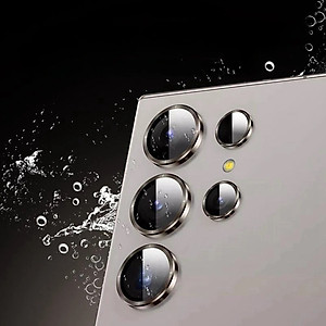 Tấm dán kính cường lực Camera cho Samsung Galaxy S22 Ultra / S23 Ultra / S24 Ultra hiệu HOTCASE KUZOOM AR - công nghệ kế dính tự động, mặt kính AGC sắc nét với độ cứng 9H, trang bị khung tự dán dễ dàng tự dán ở nhà - Hàng nhập khẩu