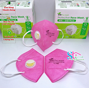Khẩu trang N95 trẻ em có van thở SHB promask ,  Khẩu trang KN95 em bé 4 lớp kháng khuẩn chuẩn FFP2
