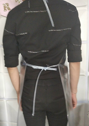 Combo 10 cái tạp dề nhựa chống nước - Tạp dề nhà bếp màu trắng trong