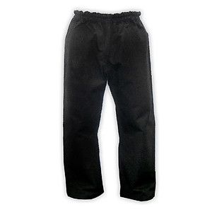 Quần võ màu đen karate, võ cổ truyền, silat vải kaki Cotton dày người mặc cao từ 1m40 đến 1m80