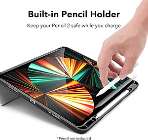 Bao Da Dành Cho iPad Pro 11 inch 2021/2022 và iPad Pro 12.9 inch 2021/2022 ESR Rebound Pencil Holder (Có khe cắm bút Apple Pencil) - Hàng Nhập Khẩu