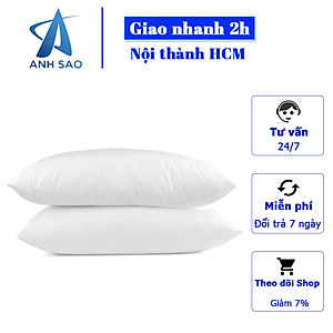 Cặp Ruột gối hơi cao cấp - Gòn bông nhân tạo an toàn sức khỏe, không chứa chất độc hại - Có khóa kéo dễ dàng thêm bớt gòn bên trong - Êm ái, mềm mịn