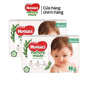 Combo 2 Tã/Bỉm dán Huggies Platinum NatureMade M64/L54/XXL44