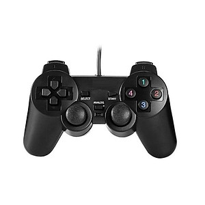 Tay cầm chơi game cho PC/Laptop cổng USB đen (có gạt Analog) có rung tay đơn - Hàng nhập khẩu