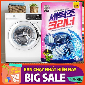 Gói bột tẩy vệ sinh lồng máy giặt Sandokkaebi 450g Hàn Quốc - Nhập khẩu chính hãng