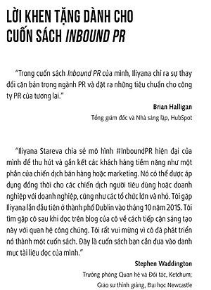 Sách Inbound PR - Dịch Chuyển Hoạt Động Theo Mô Hình Inbound
