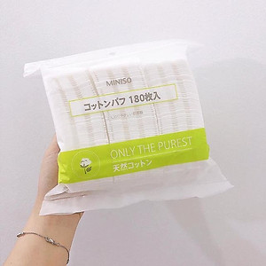 Combo 2 gói Bông Tẩy trang Miniso Japan (180 miếng x 2 gói)