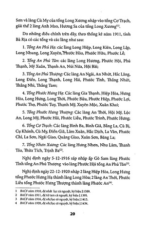 Sách Địa Chí Hành Chính Các Tỉnh Nam Kỳ Thời Pháp Thuộc (1859 - 1954)