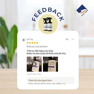 Xịt Lau bàn ăn hữu cơ Bồ hòn tinh dầu Quế 500ml thương hiệu Ecocare