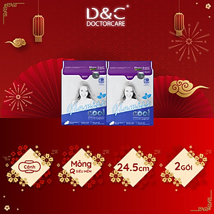 Combo 2 Băng vệ sinh thảo dược Glamiss Cool ban ngày 24cm siêu mát siêu khô thoáng