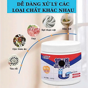 200gr Bột thông tắc cống loại mạnh. Sản phẩm an toàn không độc hại vệ sinh làm sạch đường ống, chậu rửa bát, nhà vệ sinh , lavabo, bồn rửa chén, bồn cầu