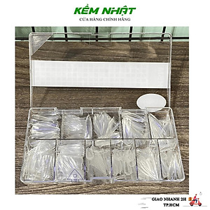 Hộp Móng Úp HSM Trong Trơn Phom Bầu - Nhọn