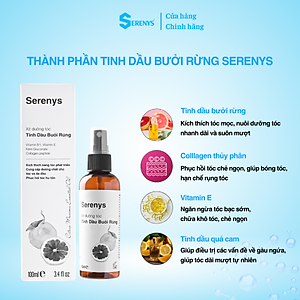 Từ Xịt tinh dầu bưởi rừng Serenys kích thích mọc tóc, giảm rụng tóc Serenys 100ml cho tóc dày và dài hơn gấp 2 lần