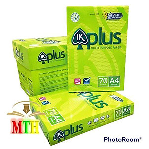 Giấy A4 IK Plus 70 gsm - 500 tờ chính hãng