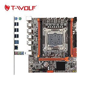Bo mạch chủ Main T-WOLF Xeon TW-X99D4M (LGA2011V3-V4/4*DDR4(Chạy được Ram thường)/Lan 1000/NVMe/PCIe16X/PCIe1X) - Hàng Chính Hãng