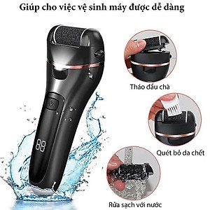 Máy Chà Gót Chân, Mài Gót Chân, Tẩy Da Chết Cao Cấp - Có Tích Điện, Tặng Kèm 3 Đầu Mài Thạch Anh 2 Chế Độ Mịn Da Quà Tặng Phụ Kiện 10 Món Cho Tiệm Nail Cá Nhân Nam Nữ Tại Nhà Văn Phòng - Giao Màu Ngẫu Nhiên