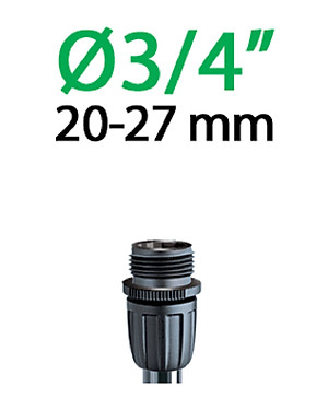 Đầu Nối Ren Sang Ống Mềm Claber 91015, ren ngoài 21mm hoặc 34mm