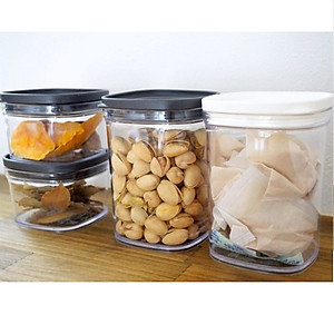 Hộp đựng thực phẩm khô Inomata, nắp mềm dẻo ôm khít với thân hộp giúp giữ kín & bảo quản thực phẩm an toàn - nội địa Nhật Bản