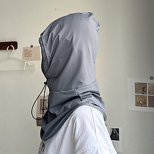 Mũ Trùm Đầu Chống Nắng Kèm Khẩu Trang Nam Nữ - Nón Che Nắng Chống Tia UV Có Dây Rút