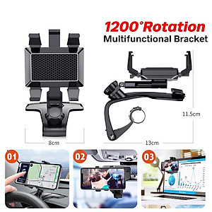 Giá đỡ điện thoại ô tô Volcano Cars xoay 360 độ chống rung treo đa điểm trên taplo, gương chiếu hậu_B126_HÀNG CHÍNH HÃNG