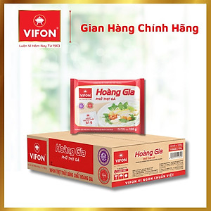 Thùng 18 Phở Thịt Gà HOÀNG GIA VIFON có Gói Thịt Thật (120g / Gói)