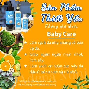 Dầu gội sữa tắm thảo mộc 2 trong 1 cho bé - 100% từ thảo dược thiên nhiên có khả năng kháng khuẩn và làm sạch như khổ qua rừng, lá khế, sài đất, … giúp làm sạch và bảo vệ làn da bé, ngăn ngừa mụn nhọt, rôm sẩy