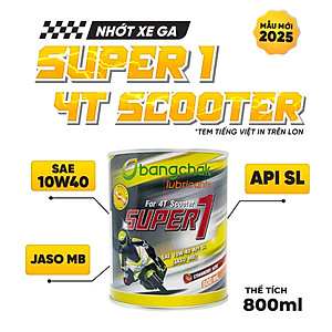 Nhớt xe tay ga 0.8L JASO MB -  Công thức cải tiến - mùi dâu, màu đỏ - Tặng phễu thay nhớt