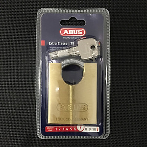 Ổ Khóa Đồng Chống Cắt Chìa Vi Tính EC Abus 75CS/60 (60mm) - Vàng Đồng
