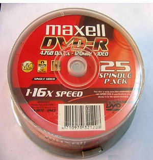 DVD trắng MAXELL 1 lốc 50 đĩa dung lượng 4,7GB - Hàng chính hãng