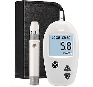 Bộ máy đo đường huyết Safe Accu tặng 1 hộp 25 que thử và hộp 50 kim chích máu