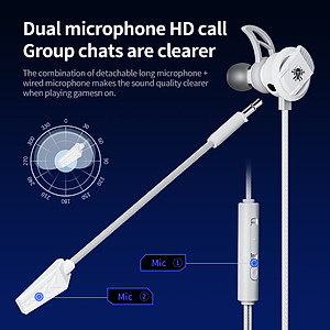 Tai Nghe Gaming Có Mic Rời xMOWI RX3 Dùng Được Cho Cả Máy Tính Và Điện Thoại - Hàng Chính Hãng