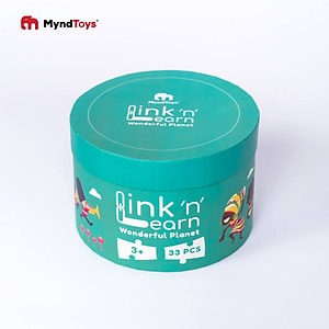 Đồ Chơi Giáo Dục, Bộ Xếp Hình Myndtoys Link ‘n’ Learn - Wonderful Planet - Dành Cho Bé Trên 3 Tuổi