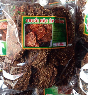 Đặc Sản Kon Tum - Chuối hột nhà ép miếng Khô 1Kg Hút Chân không- OCOP 3 Sao