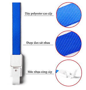 Dây đeo thẻ lụa  6722 1.5cm (12) - Bịch