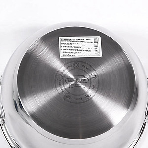 Bộ Nồi Inox 3 Đáy Sunhouse SH335(16cm, 20cm, 24cm ) - Dùng trên mọi loại bếp - Hàng chính hãng