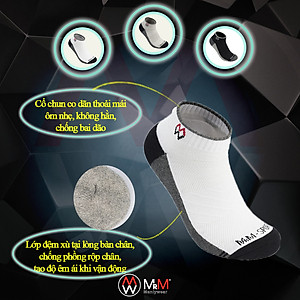 Combo 5 Đôi Tất Vớ Thể Thao, Vớ Đá Banh, Vớ Chạy Bộ Cổ Ngắn, Sợi Cotton Cao Cấp Chống Hôi Chân, Chống Phồng Rộp Chân, Chống Trượt Co Giãn 4 Chiều Mrm Manlywear - MM