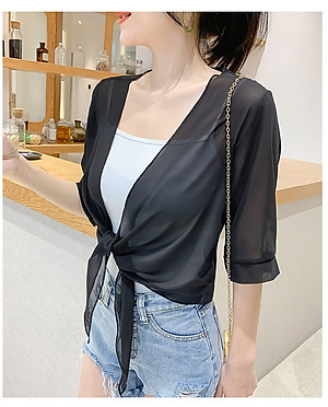 [ĐẸP & RẺ VÔ ĐỊCH] Áo khoác voan cột tà 01 chất vải đẹp, mềm mại, thoáng mát, khoác nhẹ bên ngoài, thanh lịch C134