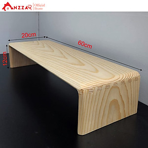 Kệ Màn Hình Máy Tính Monitor Sơn Phủ Bóng Kệ Gỗ Kê Màn Hình Uốn Cong Độc Đáo Sang Trọng Anzzar-06