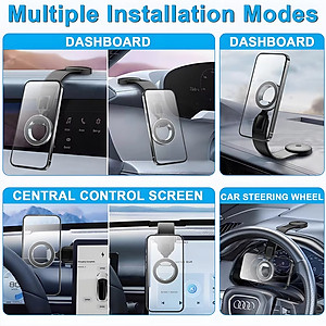 Giá đỡ điện thoại từ tính magnetic N52 cho xe hơi ô tô hiệu WIWU Mago Xoay 360 độ, keo 3M siêu chắc cho iPhone 16 15 14 13 12 Pro Max Plus S23 S24 S24 - Hàng nhập khẩu