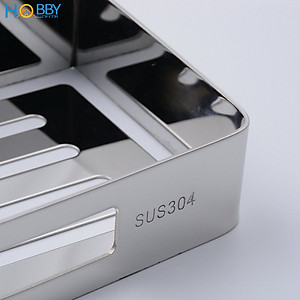 Kệ chữ nhật để đồ nhà tắm dán tường inox 304 Hobby Home Decor KCN1